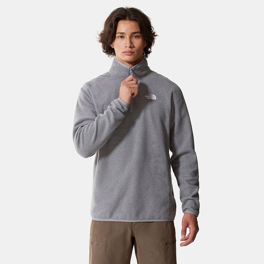 The North Face 100 Glacier Quarter-Zip Ανδρικα Fleece - Γκρι (ALSB69351)